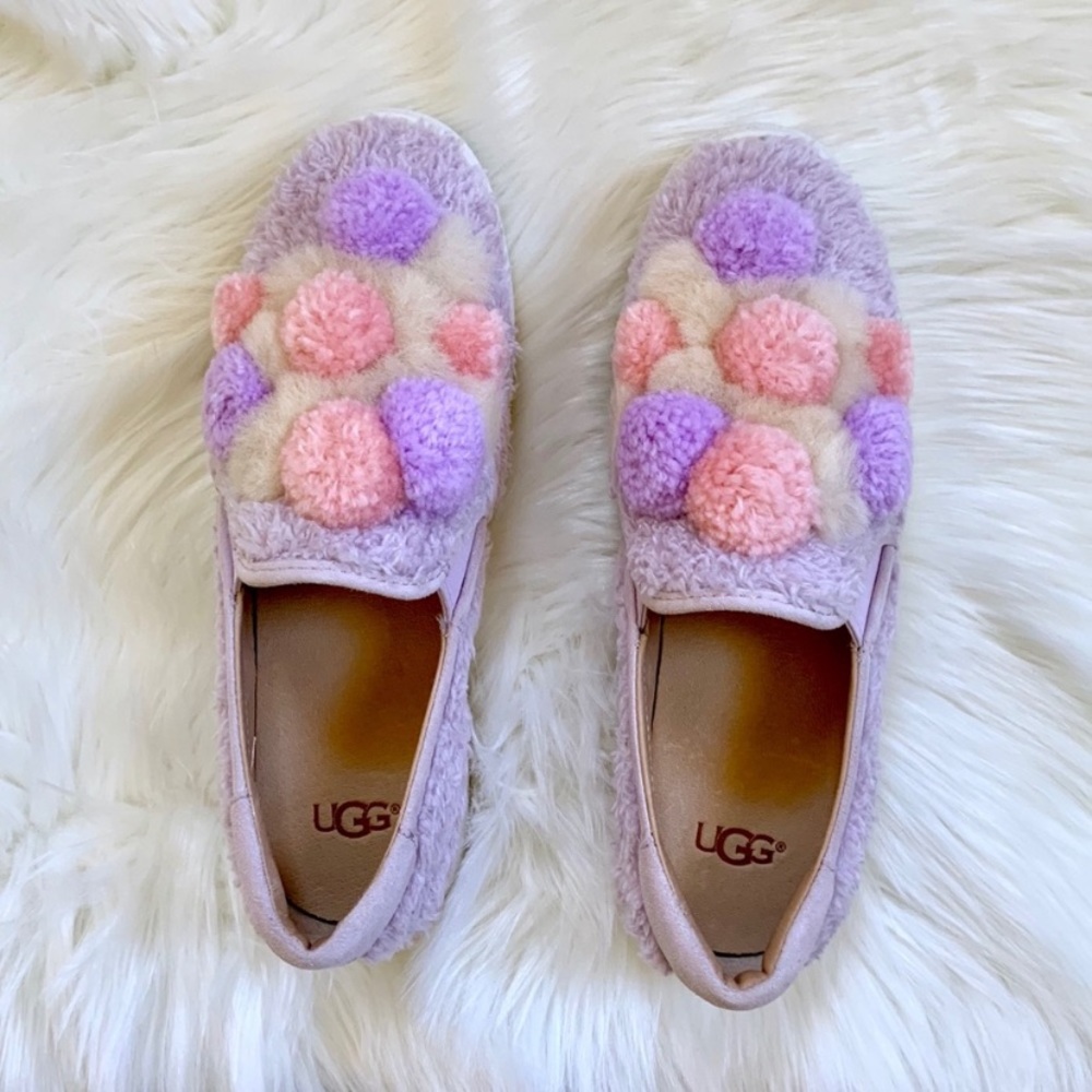 UGG Ricci Plush Pompom Slip-On Sneakers - Picture 5 of 8